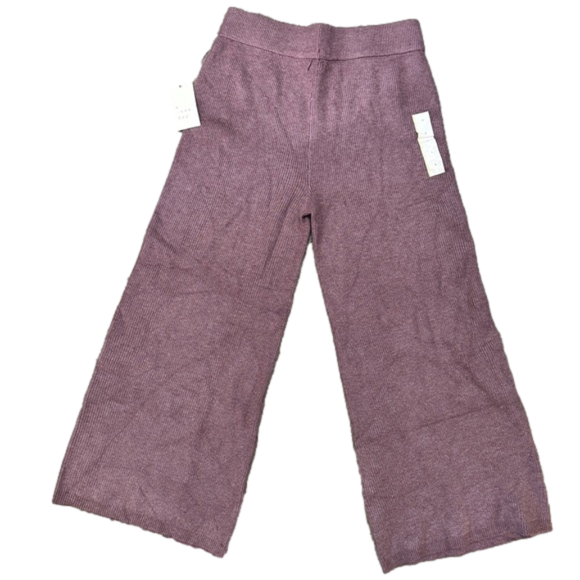 NWT Women’s High Rise Ribbed Knit Sweater Wide Leg Pants Purple Small - Picture 6 of 6